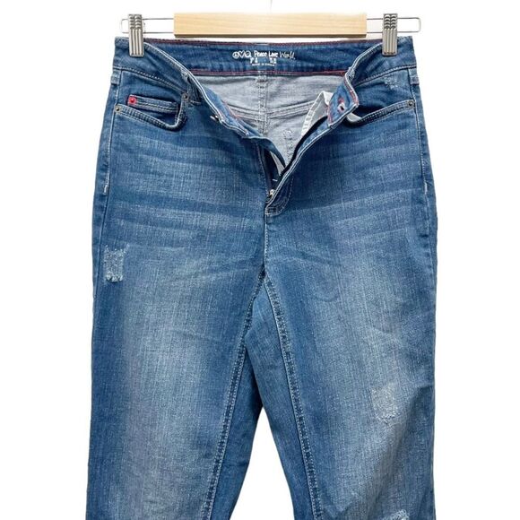 Peace Love World Girlfriend Jeans Front Slit Straight Medium Wash Womens Size 28 - Picture 7 of 15